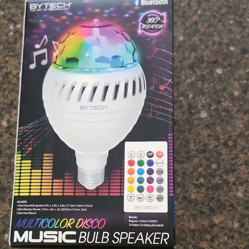 BYTECH Multicolor Disco Music Bulb Speaker